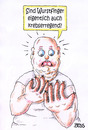 Cartoon: Wurstfinger (small) by besscartoon tagged wurstfinger,wurst,krebserregend,fleischkonsum,krebs,fleischessen,gesundheit,ernährung,bess,besscartoon