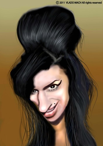 Cartoon: Amy (medium) by Vlado Mach tagged amy,whinehouse