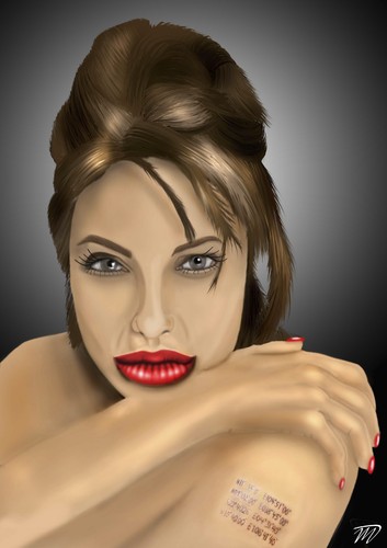 Cartoon: Angelina (medium) by Vlado Mach tagged famous,nice,women