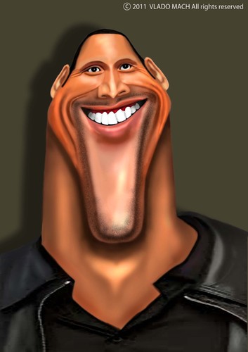 Cartoon: Dwayne Johnson (medium) by Vlado Mach tagged dwayne,johnson,movie,action