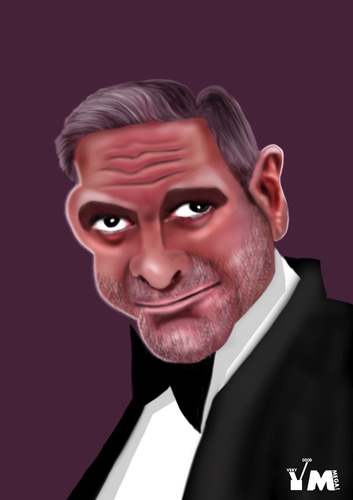 Cartoon: George Clooney (medium) by Vlado Mach tagged actor,famous,movie,george