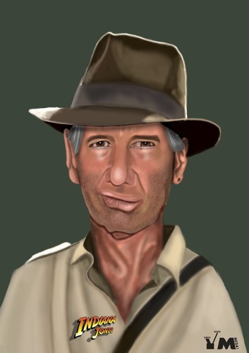 Cartoon: Harrison Ford (medium) by Vlado Mach tagged indiana,jones,action,heroe