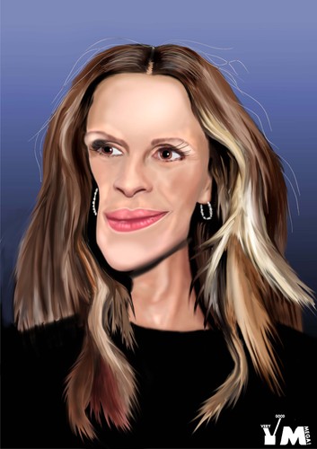 Cartoon: Julia Roberts (medium) by Vlado Mach tagged julia,actor,faous,hollywood