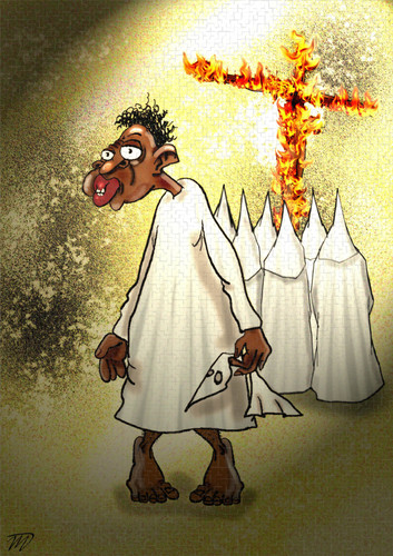 Cartoon: Ku-klux-klan (medium) by Vlado Mach tagged racism,klan