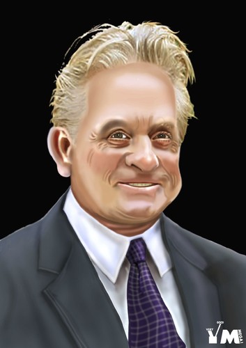 Cartoon: Michael Douglas (medium) by Vlado Mach tagged actors,famous,douglas,hollywood