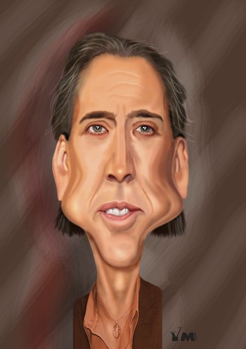 Cartoon: Nicolas Cage (medium) by Vlado Mach tagged movie,cage,nicolas,actor,action