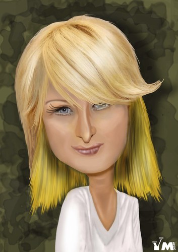 Cartoon: Paris Hilton (medium) by Vlado Mach tagged singer,actor,skandal,celebrity,money