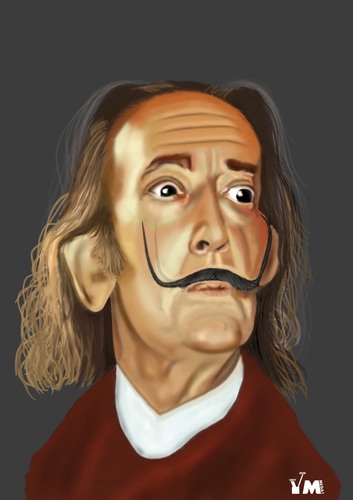 Cartoon: Salvator Dali (medium) by Vlado Mach tagged dali,artist,art,spain