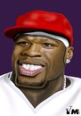 Cartoon: 50 cent (small) by Vlado Mach tagged raper,famous,black