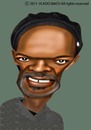 Cartoon: Samuel L. Jacksson (small) by Vlado Mach tagged samuel,jacksson,movie,pulp,fiction