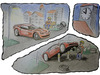 Cartoon: Boller (small) by blackart tagged boller,radwechsel,fahrverbot,verkehrsberuhigung,wagenheber