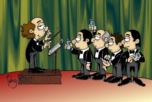 Cartoon: Celulares (medium) by Palmas tagged mudos