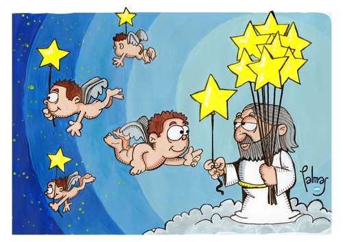Cartoon: Estrellas (medium) by Palmas tagged stars