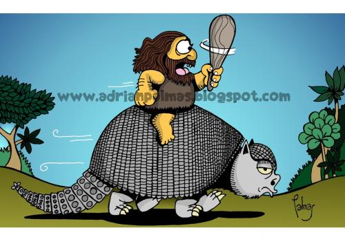 Cartoon: Gliptodonte (medium) by Palmas tagged prehistoria
