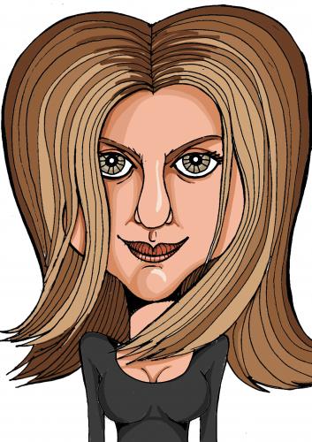 Cartoon: Jenifer Alliston (medium) by Palmas tagged actriz