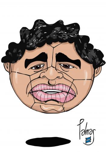 Cartoon: maradona (medium) by Palmas tagged futbol