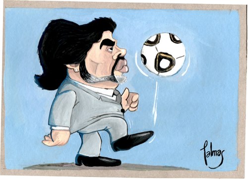 Cartoon: Maradona DT (medium) by Palmas tagged caricatura