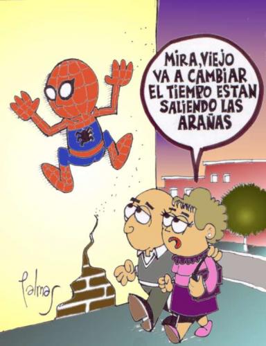 Cartoon: Spiderman (medium) by Palmas tagged superheroes