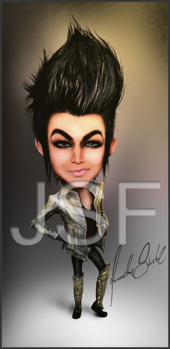 Cartoon: Adam Lambert Caricature (medium) by Jonsanfig tagged adam,lambert