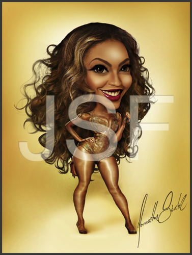 Cartoon: Beyonce Caricature (medium) by Jonsanfig tagged beyonce