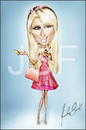 Cartoon: Paris Hilton Caricature (small) by Jonsanfig tagged paris,hilton