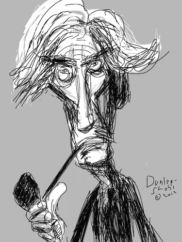 Cartoon: Bertrand Russell (medium) by Dunlap-Shohl tagged philosopher,free,thinker,mathematician