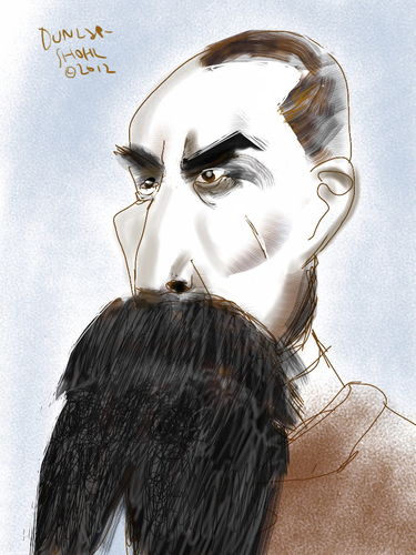 Cartoon: Captain Sir Richard Francis Buro (medium) by Dunlap-Shohl tagged burton,caricature