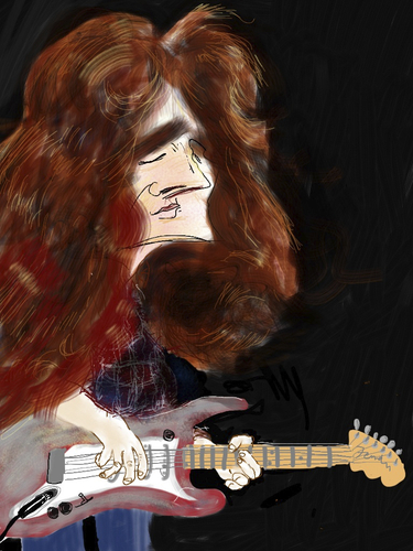 Cartoon: Rory Gallagher (medium) by Dunlap-Shohl tagged rory,gallagher,guitar