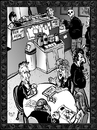 Cartoon: Dance of death 6 (small) by Dunlap-Shohl tagged death,dance,coffee,cafe