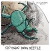 Cartoon: When the Gods are REALLY angry.. (small) by Dunlap-Shohl tagged dung,beetle,sisyphus,gods,angry,labor,life