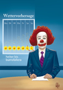 Cartoon: Clownvorhersage (small) by olisch tagged clown clowns nachrichten wettervorhersage sommer sonne woche wetter news olisch