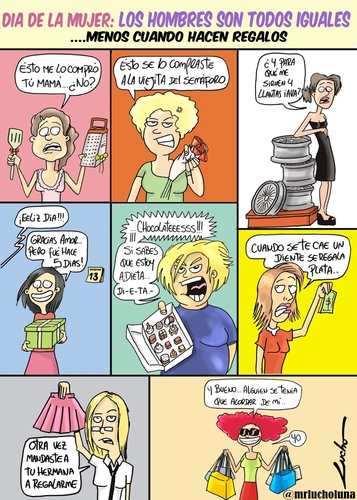 Cartoon: dia internacional de la mujer (medium) by lucholuna tagged dia,de,la,mujer