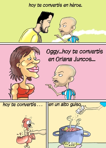 Cartoon: javier Mascherano argentina (medium) by lucholuna tagged mrlucholuna,argentina,final,cup