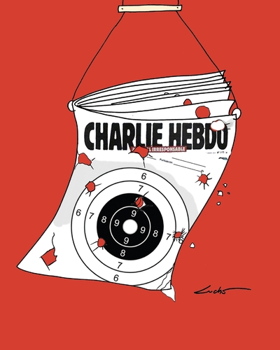 Cartoon: Je suis charlie by mrlucholuna (medium) by lucholuna tagged je,suis,charlie,hebdo