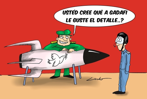 Cartoon: libia (medium) by lucholuna tagged gadafi,libia