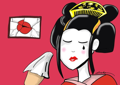 Cartoon: tzunami en japon (medium) by lucholuna tagged japon,en,tzunami