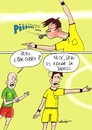 Cartoon: brazil referee (small) by lucholuna tagged brasil2014,brasil,neymar,foul