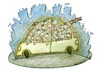 Cartoon: First Syrian made car! (small) by Osama Salti tagged first,syrian,made,car,osama,salti,people,syria,joy,city
