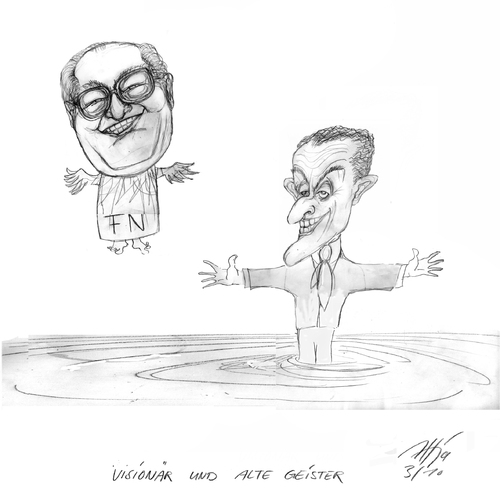 Cartoon: sarkozy vision (medium) by sascha tagged antivision