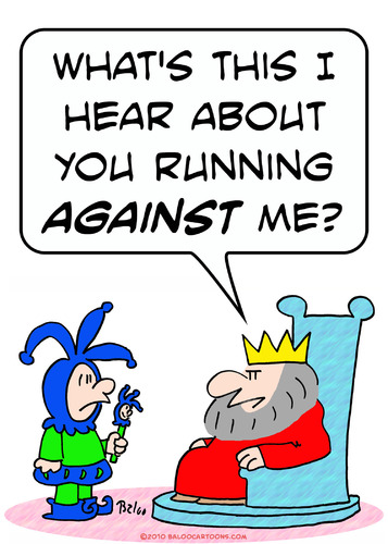 Cartoon: about running  king jester (medium) by rmay tagged about,running,king,jester