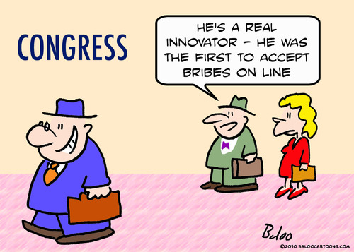 Cartoon: accept bribes on line innovator (medium) by rmay tagged accept,bribes,on,line,innovator