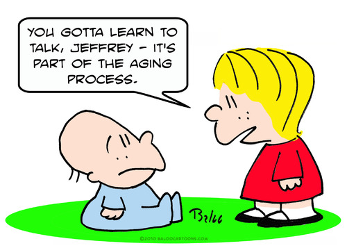 aging process learn talk baby By rmay | Education & Tech Cartoon | TOONPOOL