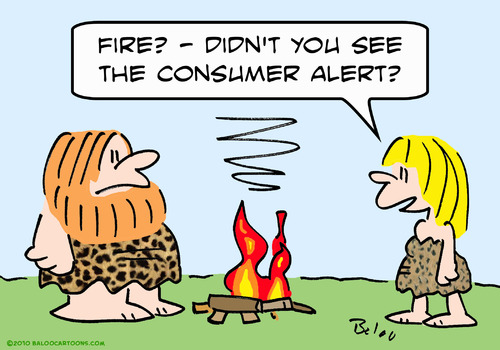 Cartoon: alert consumer fire caveman (medium) by rmay tagged alert,consumer,fire,caveman