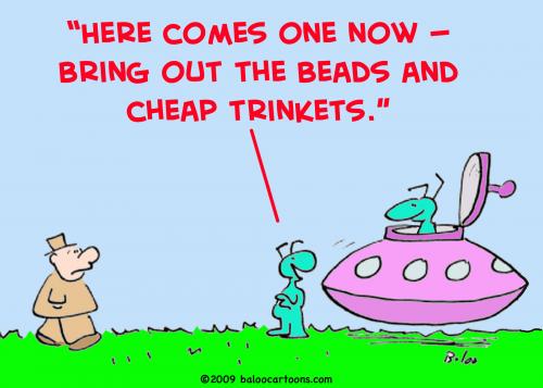 Cartoon: alien beads cheap trinkets (medium) by rmay tagged alien,beads,cheap,trinkets