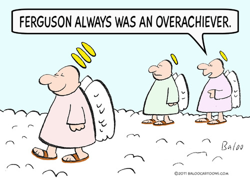Cartoon: angel haloes overachiever (medium) by rmay tagged angel,haloes,overachiever