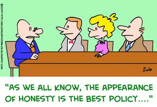 appearance honesty best policy By rmay | Business Cartoon | TOONPOOL