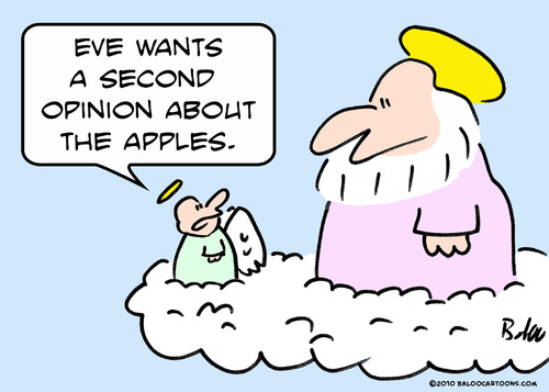 Cartoon: apples adam eve god second (medium) by rmay tagged apples,adam,eve,god,second