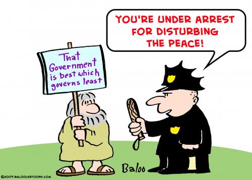 Cartoon: arrest disturbing peace (medium) by rmay tagged arrest,disturbing,peace