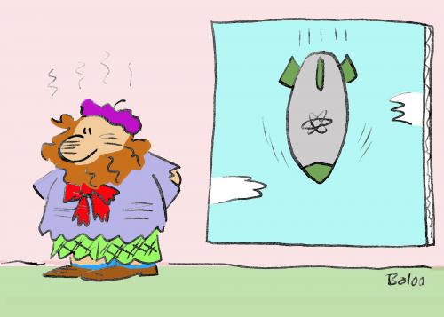 Cartoon: Artist and Bomb (medium) by rmay tagged artist,bombs