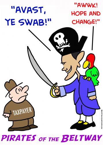 Cartoon: avast ye swab pirate obama (medium) by rmay tagged avast,ye,swab,pirate,obama